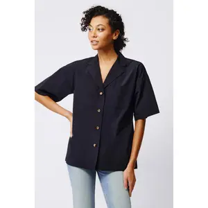 Hudson Shirt Jacket - Black Broadcloth
