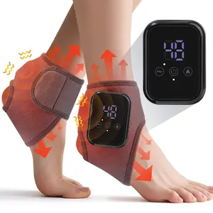Ankle Heat Therapy Device, 3 Temperature Settings 48-58°c, 3 Massage Modes, 15-Min Timer, Touchscreen Control, Universal Adhesive Pad