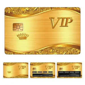 VIP Pattern Credit Card Skin, 4 Counts/set Creative Waterproof & Anti-scratch NFC Card Sticker, Personalized Bank Card Sticker