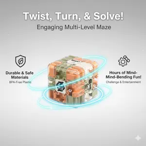 Maze Cube Puzzle - Educational Logic Cube for Kids, Parent-Child Battle Game, Stress Relief Toy for Logical Fidget Cube Speed Cube