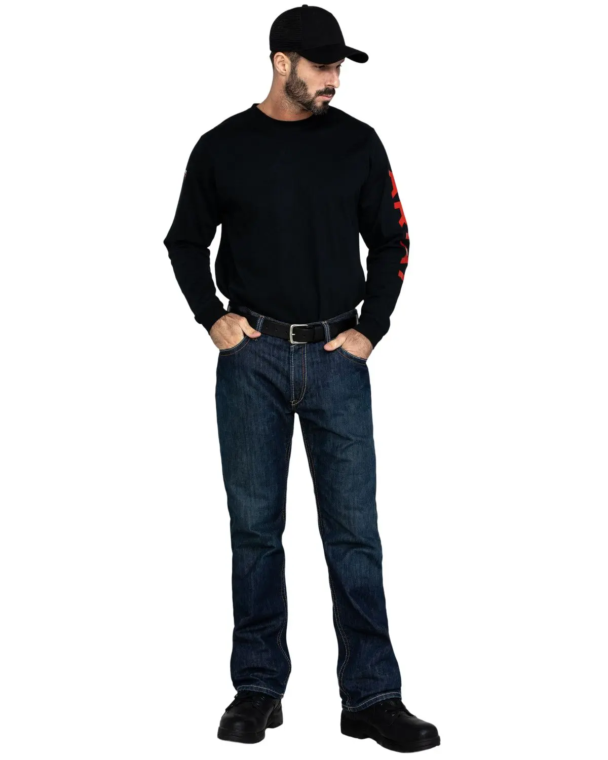 Ariat Men's Men'S Shale Fr Relaxed Bootcut Work Denim Jeans - 10012555 Ariat Men's Men'S Shale Fr Relaxed Bootcut Work Denim Jeans - 10012555