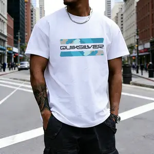 Men’s Quiksilver logo graphic T-shirt with camo print, soft cotton blend, perfect for surfers, outdoor enthusiasts, casual streetwear, and everyday summer outfits. tiktokshopspringglowup