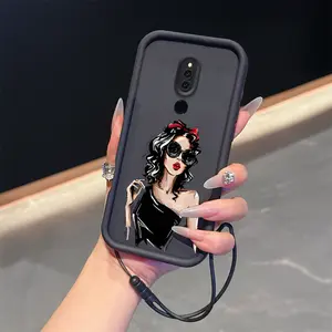 Fashionable Beautiful Girl suit lanyard phone Suitable For Redmi 8 Case is suitable For 8 with TPU Shock proof design perfect for popular