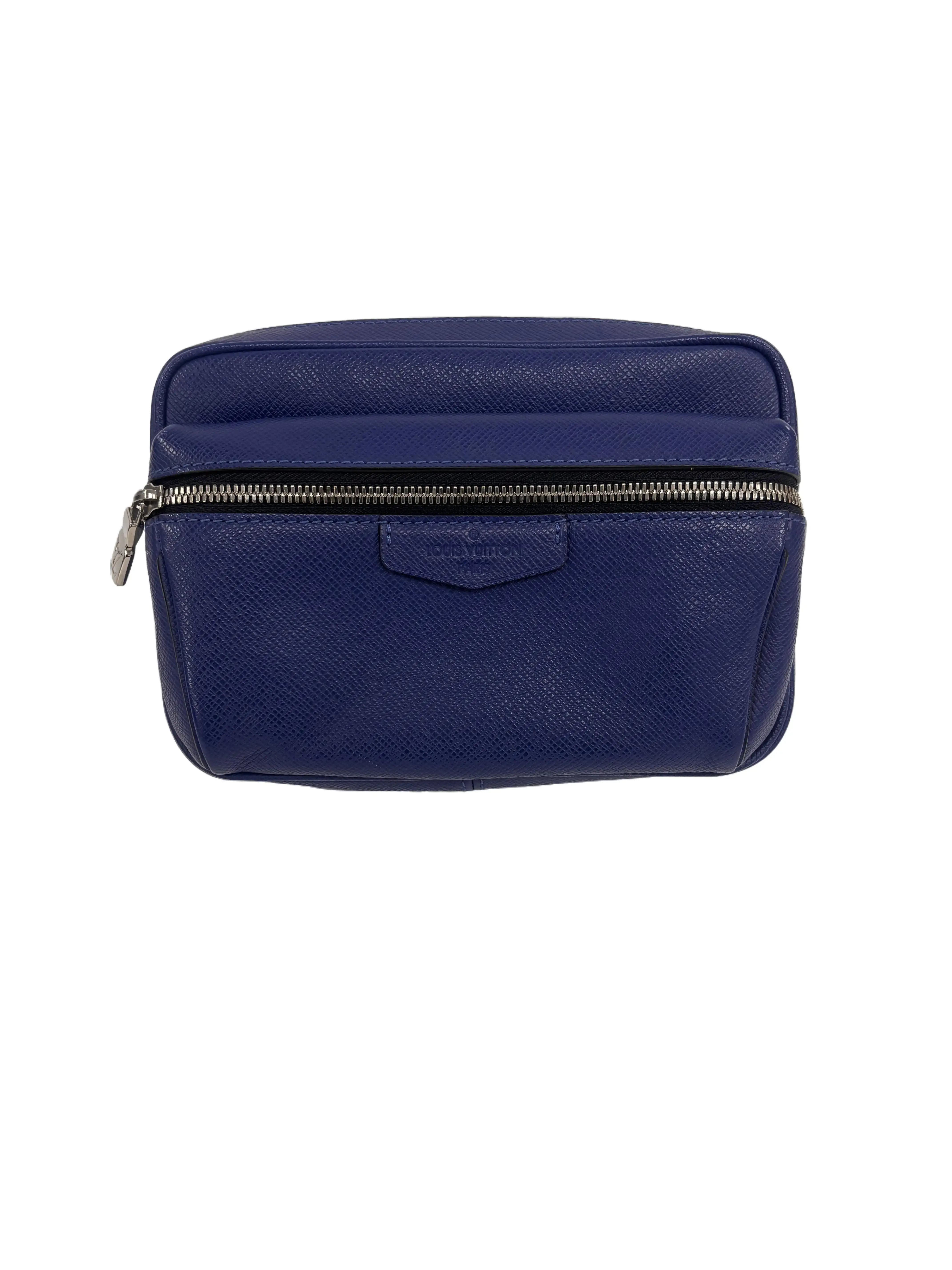 Pre-owned Louis Vuitton Canvas Belt Bags L26042091 Blue Taiga Outdoor Bumbag