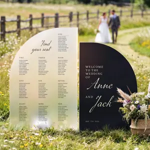 Half Circle Wedding Sign & Seating Chart Bundle