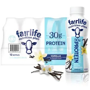 Fair Life Nutrition Plan High Protein Liquid Shake, Vanilla, 11.5 oz, Pack of 12