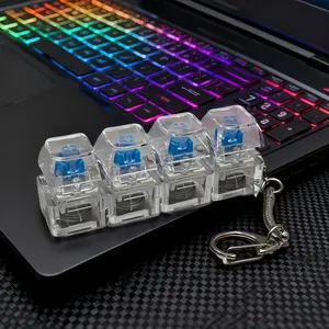 Adult Keyboard Fidget Toy with LED Light Keychain, Stress Relief Anxiety Reducer, Clicker Toy for Adults, Model Xinghao Qpk1050