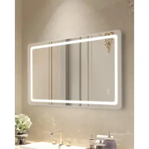 VEVOR LED Bathroom Mirror ht-ss3672e 36" x 72" Frontlit & Backlit Anti-Fog Memory Dimmable 3 Colors Temperature Wall Mounted High-Density LEDs