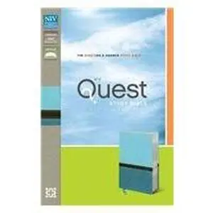 USED-NIV Quest Study Bible: The Question & Answer Bible: NIV Turquoise / Caribbean Blue Italian Duo-Tone by Zondervan (Paperback)