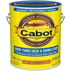 Cabot 140.0019202.007 Wood Toned Deck & Siding Low VOC Exterior Stain, Gallon, Cedar