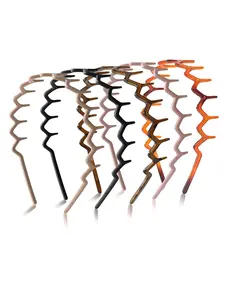 5pcs Leopard Print Hair Bands with Teeth, 2.5cm Wave Design, Durable Anti-Slip Headbands for Face Washing, Skincare, Reading, Vacation