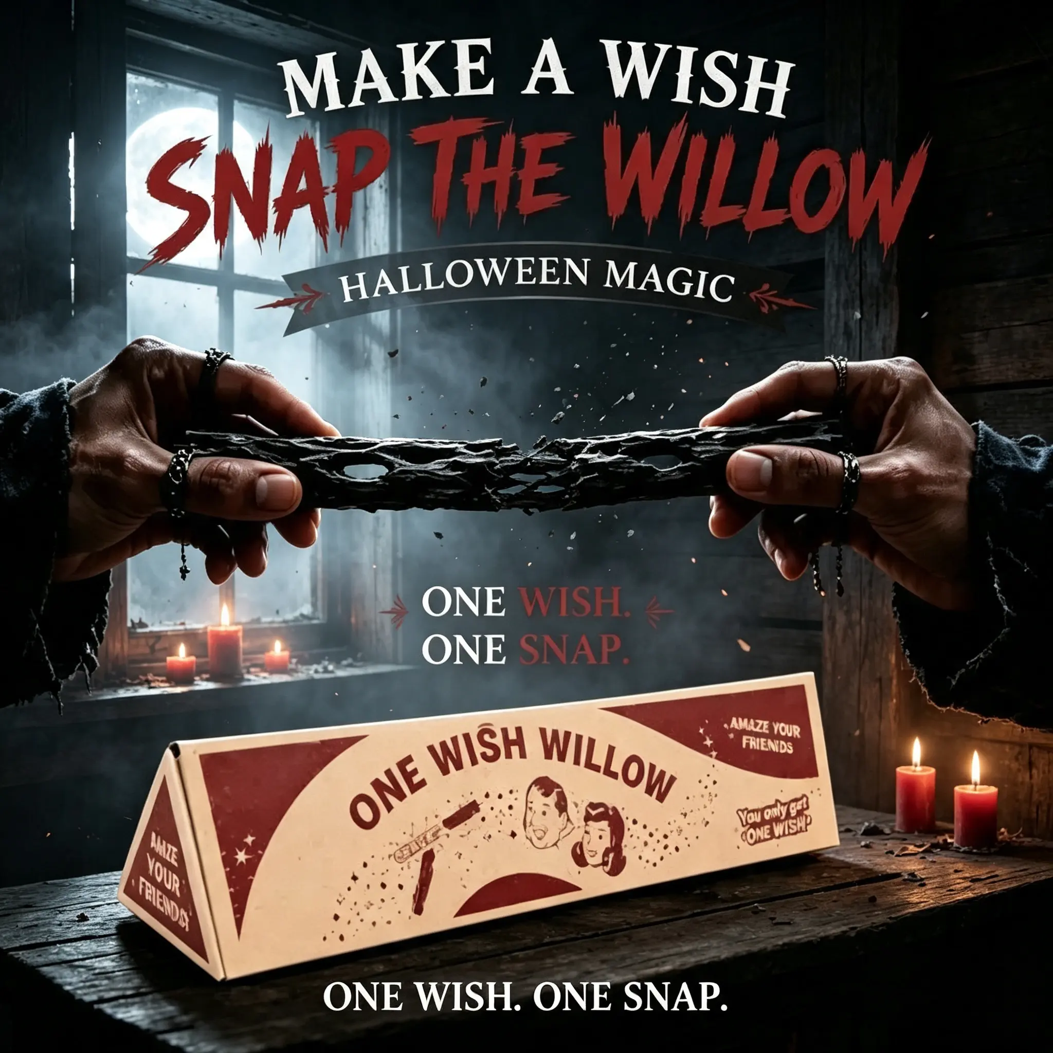 2PCS One Wish Willow Prop Replica – Obsession Horror Movie Collectible – Handmade Movie-Inspired Display Figure for Horror Fans, Halloween Decor, Shelf & Shadow Box