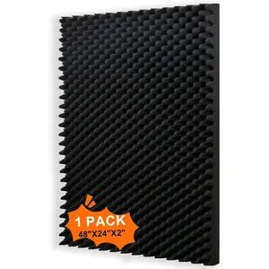 1 pack, 48x24x2 inches acoustic  panels Egg Crate  Padding sound proof panels for walls Soundproof  Studio Acoustic  Studio  panels Soundproofing  to Absorb Echoes