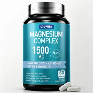 Magnesium Complex 7 in UPMER Essential Magnesium Supplement 1500mg – High Absorption Magnesium Blend for Sleep, Muscle & Nerve Support