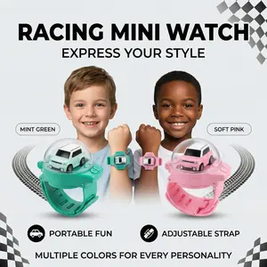 Mini Remote Control Car Watch Toy Cartoon Racing Car USB Charging Compact Fun for Kids and Adults gift creativity unique  toy juguete rc
