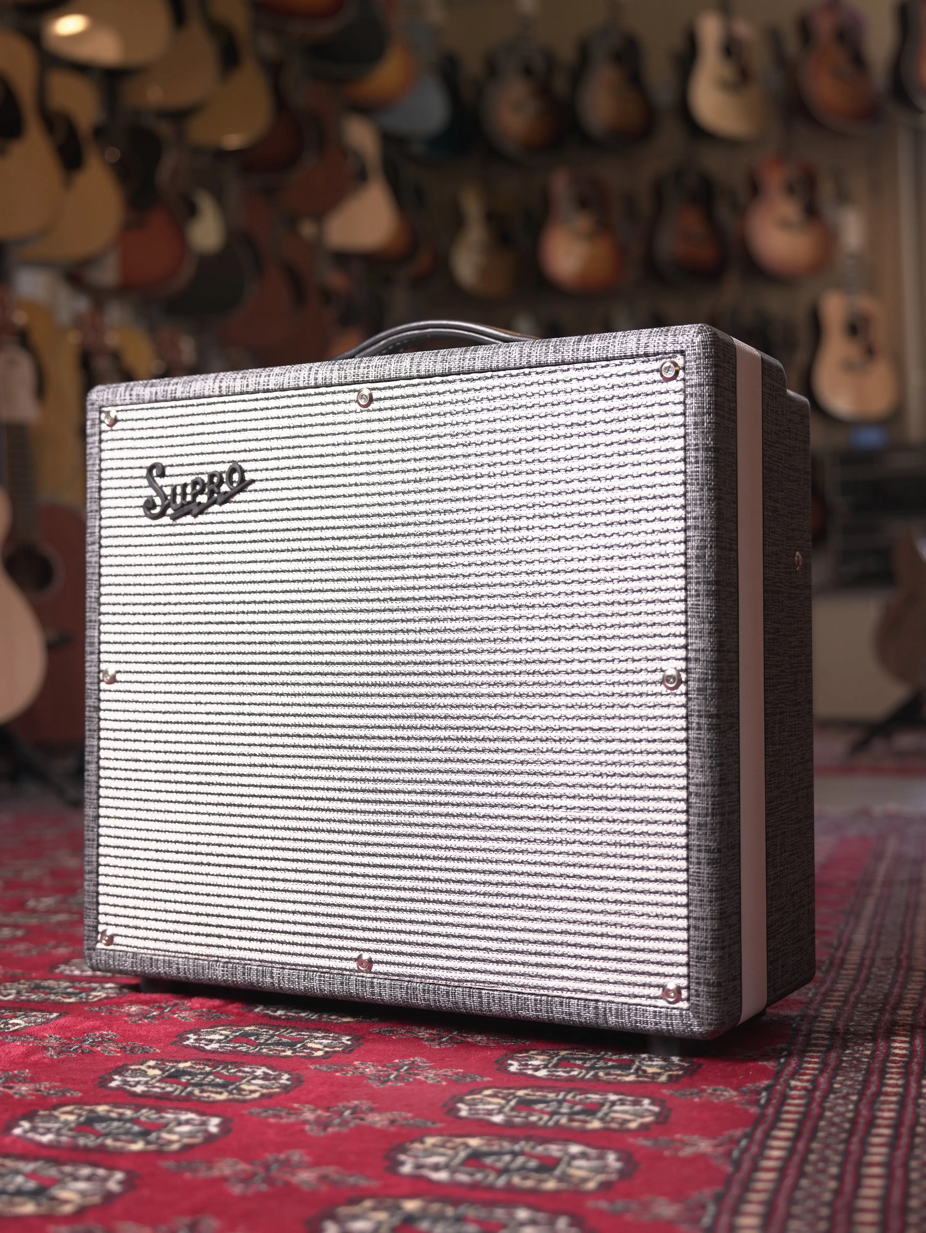 Supro Black Magick Reverb 25w 1x12" Combo Tube Guitar Amplifier - Black Rhino Hide