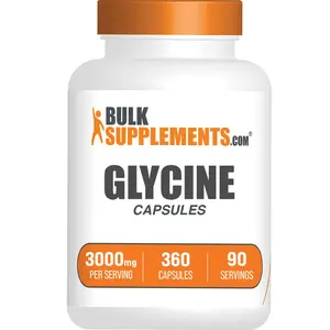 BulkSupplements - Glycine Capsules - Muscle Growth and Repair - 360 Capsules - 3000mg per Serving