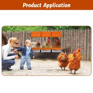 Chicken Coop To Protect Eggs Chicken Nesting Boxes With Legs, Chicken Laying Box With LidCover, Roll Away Nest Box For