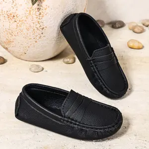 Fashionable Flat Loafer Shoes, Simple Slip-On Design, Suitable for Boys & Girls, Spring & Fall School Outdoor Wear, Low Top Shoes