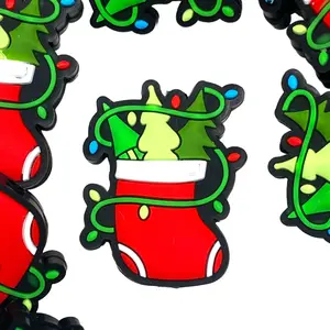 1pc Stockings with Lights Silicone Focal Beads | Holiday Gifts | Christmas Decor DIY Supplies