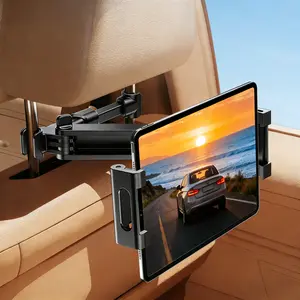 Car Headrest Tablet Holder, Universal Behind Car Back Seat Mount, Cell Phone Car Mount, Multifunctional Car Internal Accessories Compatible with Mobile Phones & Tablets for Women & Men
