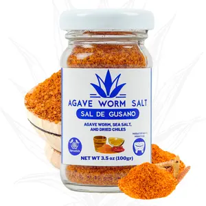 Herbalista Sal de Gusano 100g | 3.5oz | (Agave Worm Salt) – Handcrafted Oaxacan Chili & Sea Salt Blend – Small Batch Artisanal Mexican Salt Ideal for Mezcal, Tequila & Fresh Fruit
