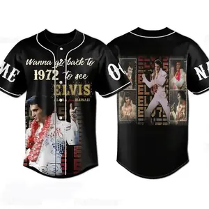 Elvis Jersey Baseball Shirt, Rock And Roll Jersey Shirt, Music Tour Athletic, Music Concert