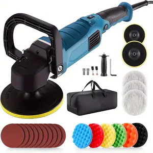 Buffer Polisher, 1800W 6 inch/ 7 inch Rotary Buffer Polisher Waxer, 750-3100RPM Car Buffers and Polishers with 6 Variable Speeds, for Car, Boat, Furniture, Floor