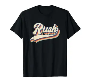 Rush Surname Vintage Retro Gift Men Women Boy Girl 0 T-Shirt S-3XL Casual Cotton