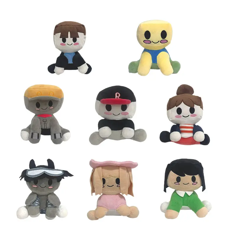 Hot Blox Buddies Game Character Stuffed Toy - Squishy Companion, Cuddly Doll Gift, Kawaii Stuffed Animals, Furry Collectibles, Huggable Kids Birthday Gift