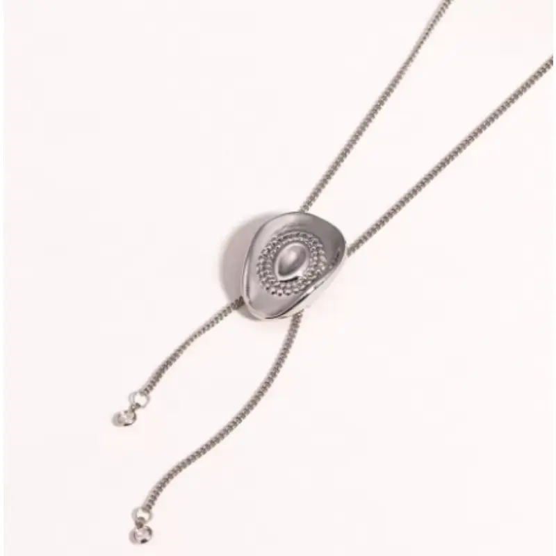 Women's Silver Plated Anti-Allergy Western Cowgirl Hat Bolo Tie Necklace, Jewelry for Women, Artistic Western Necklaces for Daily Female Wear, Fashionable, Cowboy Hat Necklaces