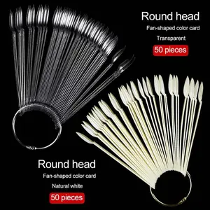 New 100PCS Nail Products Nail Fan Card Polish Card Nail PolishPractice Polish Color Plate Natural and transparent colors Nail Art Tool Nail Art Supplies