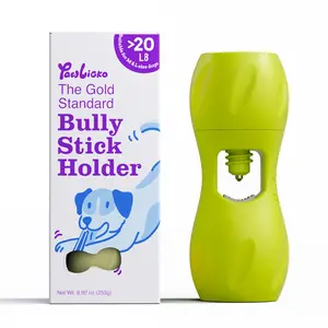 PawLicko Bully Stick Holder for Dogs – Steel Pin Lock Design Helps Prevent Swallowing Ends – Durable Dog Chew Holder for Bully Sticks & Yak Chews – Fits Small to Jumbo Chews