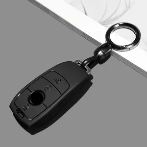for Mercedes Benz Key Fob Cover with Keychain Lanyard, Soft TPU Key Case Shell Compatible with 2019-2021 A-Class C-Class G-Class 2017-2020 E-Class S-Class Smart Key Holder