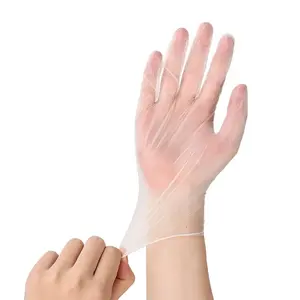 100 Food Grade Disposable Transparent Gloves, Durable and Safe, Suitable for Cooking, Home Cleaning, and Food Preparation