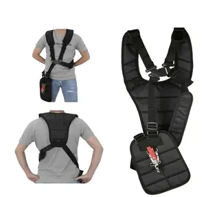 Double Shoulder Strimmer Padded Belt Harness Strap for Brush Cutter& Trimmer Adjustable Nylon Strap Universal Fit Comfortable Support