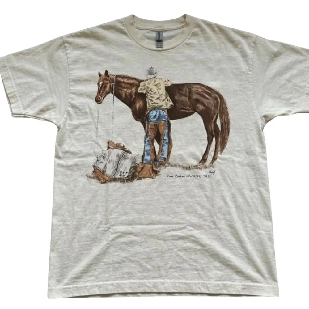 The Cowboy Horse Graphic T-Shirt, Western Ranch Tee, Vintage Country Horse Lover Shirt, Gift For Woman, Gift For Men, Womenswear Top Underwear Streetwear, Trending Shirt