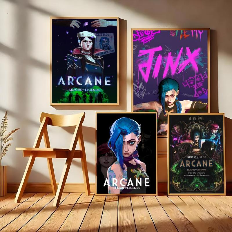 Game A-A-Arcane Main Art Movie Poster HD Waterproof Self-Adhesive Art Vibrant Wall Print for Living Room Bedroom Bar Parlor Home Decor Gift Fade-Resistant Easy-Apply Durable Dly Artwork