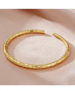 AELNEN Women's 14K Gold Plated 2-Piece Adjustable Jewelry Set - Open Cuff Bangle, Adjustable Ring, Minimalist Stackable Design, Elegant Everyday Wear, Birthday   Anniversary  's    Day    Mother   Gift