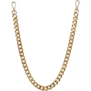 DIY Iron Purse Chain 39.4"  Metal Flat Handbag Chain Strap    Strap Purse Handles Bag Replacement Straps with Metal Buckles (, 100cm)