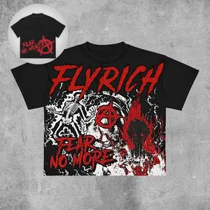 American New Neutral Fly Rich Graphic T-Shirt, Dark Design Printed Unisex , Y2K Summer Short Sleeve, Oversized Loose Fit, Trendy Streetwear Casual Top for Men and Women white tee fashion