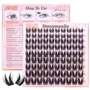 Bunny Lash Clusters Manga Eyelash Clusters Wispy Anime Cluster Eyelash Extensions Wet Look Cluster Lashes 10-16mm Fairy C Curl DIY Lash Extensions Spiky Individual Lashes 90 Pcs by Vanssymunlin