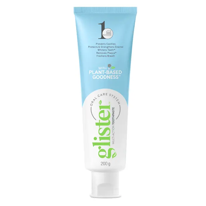 Glistier Oral Care System Multifunction Toothpaste 200g with Plant-Based Goodness for Cavities Prevention and Enamel Protection