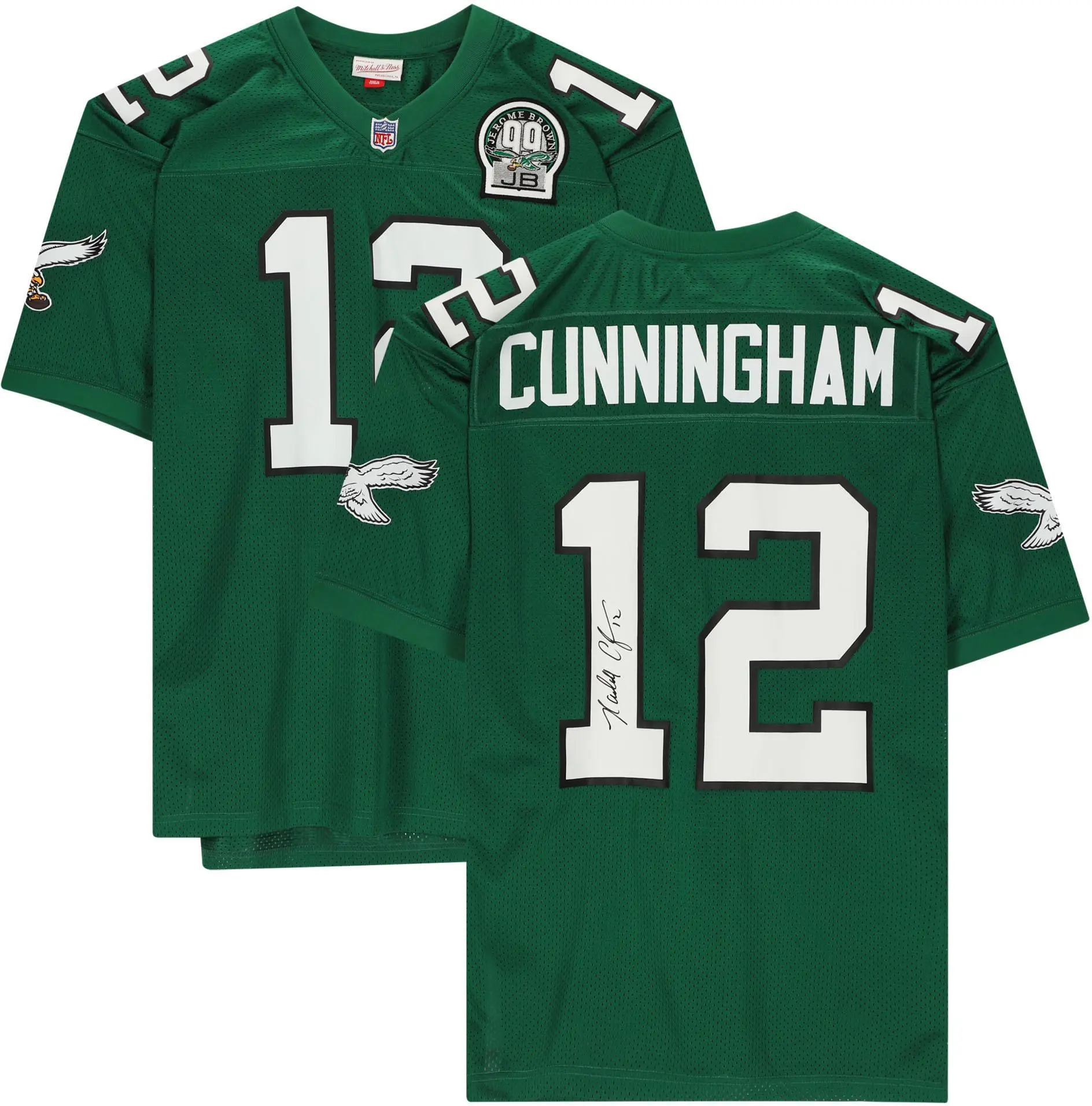 Randall Cunningham Philadelphia Eagles Autographed Green Mitchell & Ness Authentic Jersey - Fanatics Authentic Certified