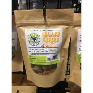Grilled Cheese - All Natural "Cheesy" Dog & Puppy Treats - Disobedient Biscuits 6 oz. Pouch