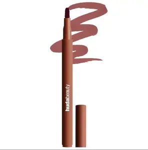 HUDABEAUTY Faux Filler Shiny Non-Sticky Lip Gloss Warm Brown - burnt brown/ 0.03 oz/1 mL