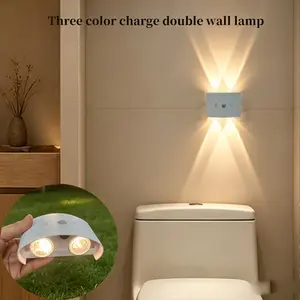 Rechargeable LED Wall Light with Motion Sensor, Adjustable Indoor Lamp, Magnetic Step Light, Easy Installation, Ideal for Entryway, Bedroom, Living Room