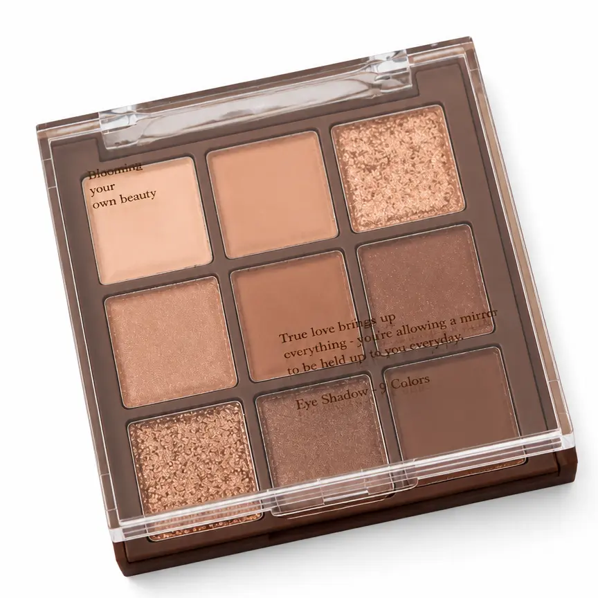 Warm Neutral Eyeshadow Palette, Matte Shimmer Chunky Glitter Earth Tone Brown Eye Shadow, Long Lasting Blendable Eyeshadow for Daily & Soft Glam Makeup Cosmetic