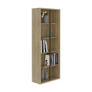 Techni Mobili 14"W 2-Tier Shelf Modern Geometric Bookcase