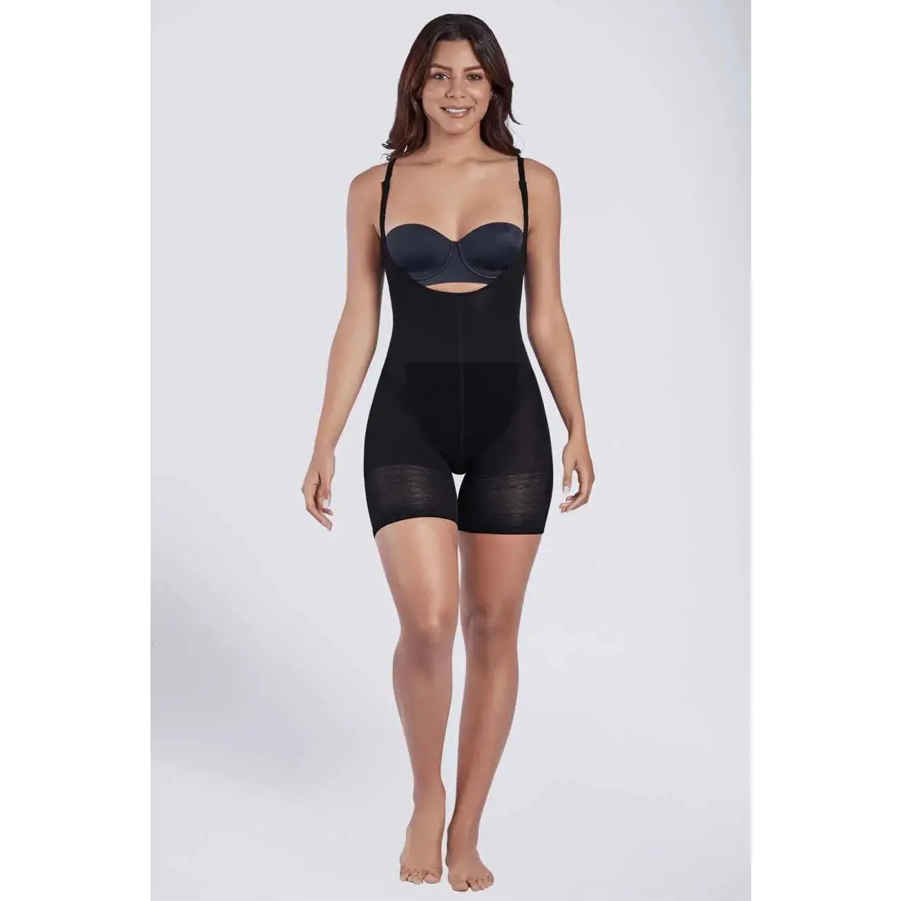 SHAPERLOVE Open Bust Thermal Short Body Shaper